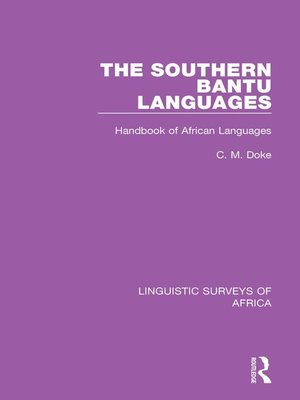 cover image of The Southern Bantu Languages